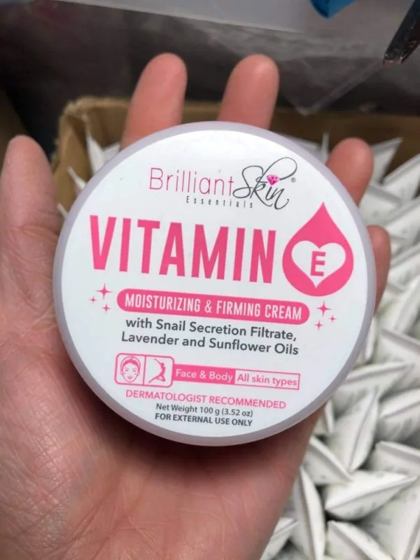 Brilliant Skin Essentials Vitamin E Cream Moisturizing and Firming for Face and Body