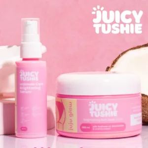 Juicy Tushie Brightening Butt Mask Scrub and Intimate Brightening Serum Bundle