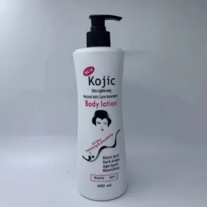 Koji Skin Lightening Natural Skin Care Treament Body Lotion All Day Hydrating & Smoothing Black Spot Dark Areas age spots Blemishes Kojie . San 600 ML