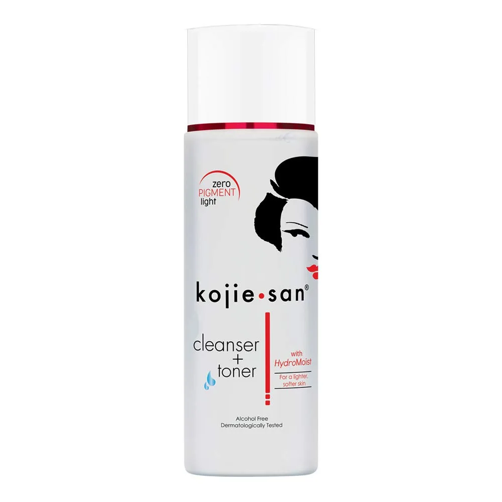 Kojie san Skin Lightening Cleanser + Toner With Hydromoist for a lighter softer skin alcohol Free Dermatologically Tested 100ml