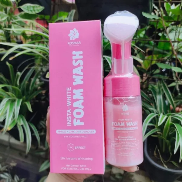 Rosmar Insta White Facial Foam Wash Pimples+ Dark Spots Remover an 10X Instant Whitening