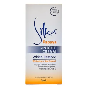 Silka Papaya Night Cream White Restore Whitening + Age Control