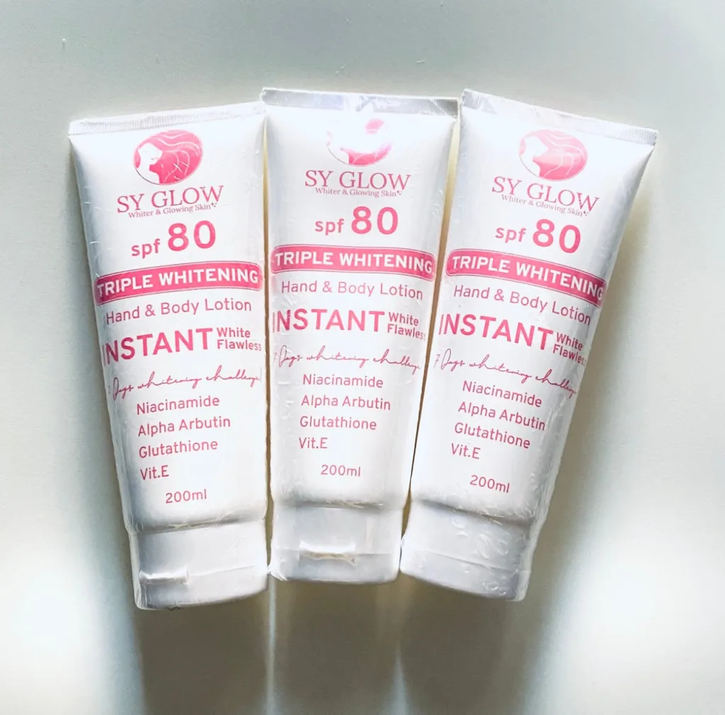 Sy Glow Spf 80 Triple Whitening Hand & Body Lotion